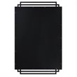 Bowery Hill Contemporary Iron and MDF Mirror in Matte Black Finish