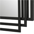 Bowery Hill Contemporary Iron and MDF Mirror in Matte Black Finish