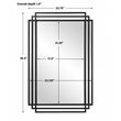 Bowery Hill Contemporary Iron and MDF Mirror in Matte Black Finish