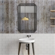 Bowery Hill Contemporary Iron and MDF Mirror in Matte Black Finish