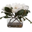 Bowery Hill Glass and Stone Magnolia Flower Centerpiece in Clear