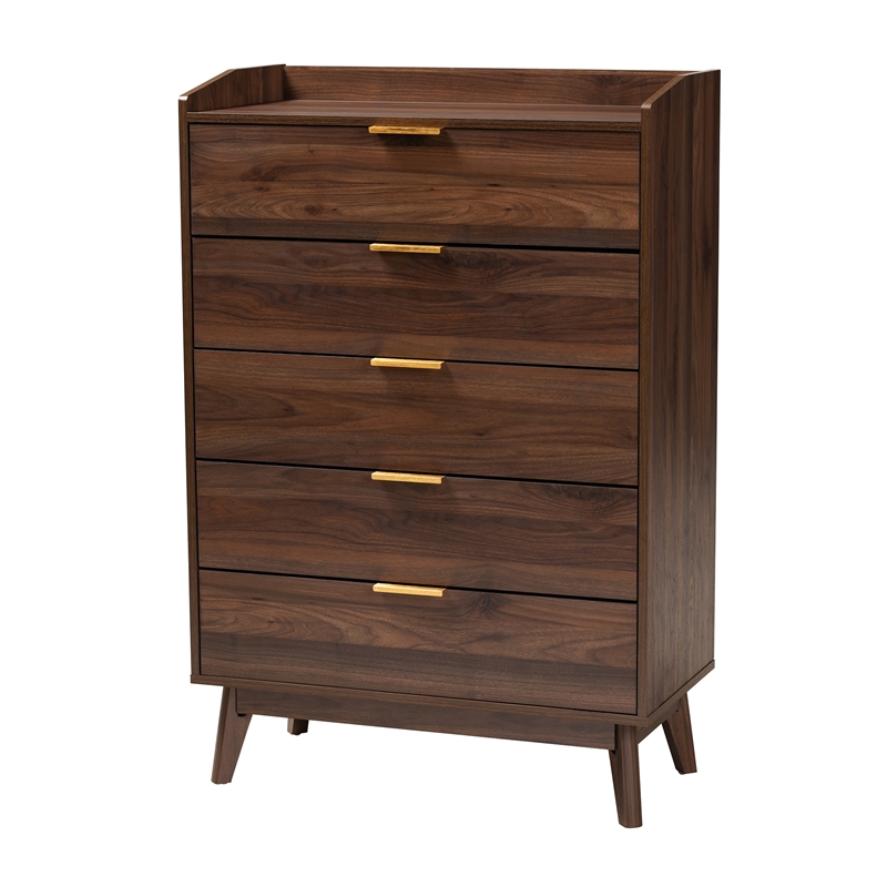 Bowery Hill Contemporary Walnut Brown Finished Wood 3-Piece Storage Set