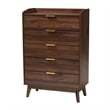 Bowery Hill Contemporary Walnut Brown Finished Wood 3-Piece Storage Set