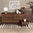 Bowery Hill Contemporary Walnut Brown Finished Wood 3-Piece Storage Set