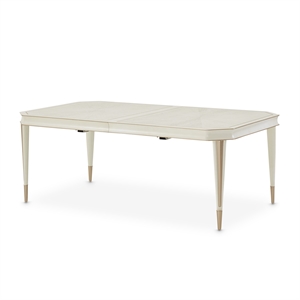 Bowery Hill Contemporary Rectangular Dining Table in Champagne