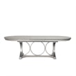 Bowery Hill 7-Piece Engineered Wood Dining Set in Moonlight Gray