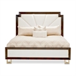 Bowery Hill Place Eastern King Upholstered Bed - Cream/Espresso