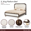 Bowery Hill Place Eastern King Upholstered Bed - Cream/Espresso
