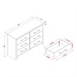 Bowery Hill Contemporary Wood 6-Drawer Dresser in Walnut Finish