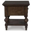 Bowery Hill Contemporary Hardwood Solid End Table in Rich Brown Walnut