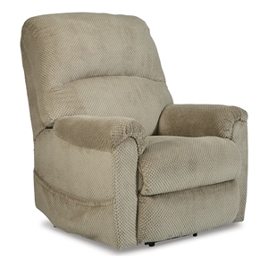 bowery hill contemporary beige adjustable power lift recliner