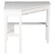 Bowery Hill Contemporary Corner Computer Desk in White Finish