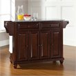Bowery Hill Traditional Wood Kitchen Island in Mahogany/Gray