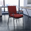 Bowery Hill Contemporary Upholstered Stacking Chair in Burgundy