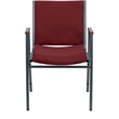 Bowery Hill Contemporary Upholstered Stacking Chair in Burgundy