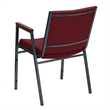 Bowery Hill Contemporary Upholstered Stacking Chair in Burgundy