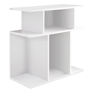 Bowery Hill Living Room/Bedroom Accent Side End Table in Laminate White