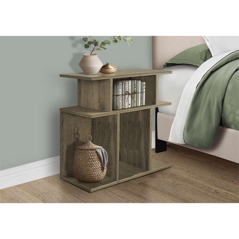 Bowery Hill Living Room/Bedroom Accent Side End Table in Laminate Brown