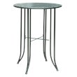 Bowery Hill Contemporary Premium Iron Patio Pub Table in Verdi Gris
