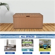 Bowery Hill Contemporary Wicker Patio Storage Deck Box in Honey
