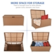 Bowery Hill Contemporary Wicker Patio Storage Deck Box in Honey