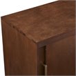 Bowery Hill Mid-Century Wood Media Console Table in Mahogany / Gold