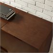 Bowery Hill Mid-Century Wood Media Console Table in Mahogany / Gold