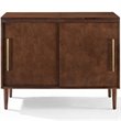 Bowery Hill Mid-Century Wood Media Console Table in Mahogany / Gold