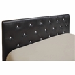 Bowery Hill Contemporary Faux Leather Queen Platform Bed in Black