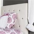 Bowery Hill Contemporary Faux Leather Twin Platform Bed in White