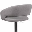 Bowery Hill Contemporary Fabric Adjustable Bar Stool in Gray
