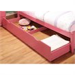 Bowery Hill Transitional Solid Wood Twin Trundle in Pink Finish