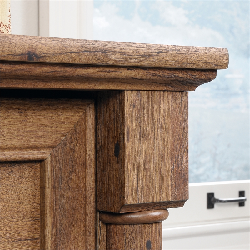 Bowery Hill Engineered Wood 2-Drawer Lateral File Cabinet in Vintage Oak