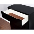 Bowery Hill Mid-Century Modern Wood 4-Drawer Chest in Black Finish