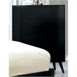 Bowery Hill Mid-Century Modern Wood 4-Drawer Chest in Black Finish