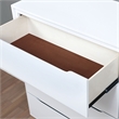 Bowery Hill Mid-Century Modern Wood 4-Drawer Chest in White Finish