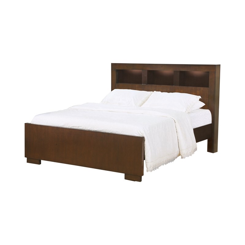 Bowery Hill 4-Piece Wood Eastern King Storage Bedroom Set in Cappuccino