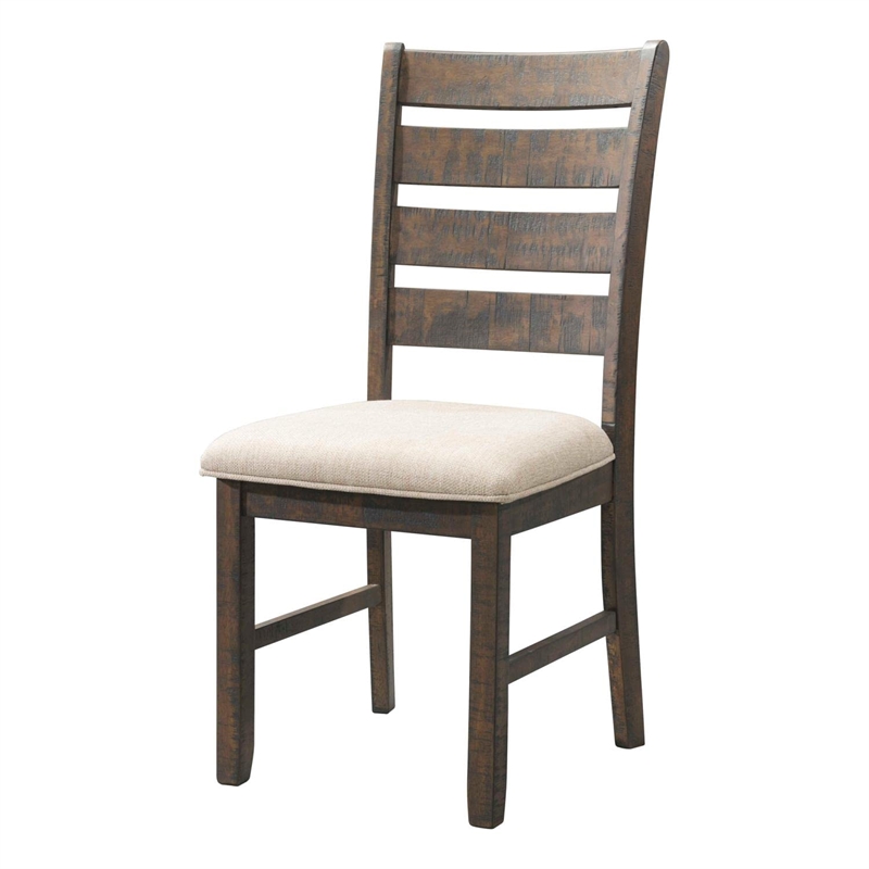 Bowery Hill Contemporary 6 Piece Dining Set in Walnut and Cream