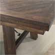 Bowery Hill Contemporary 6 Piece Dining Set in Walnut and Cream