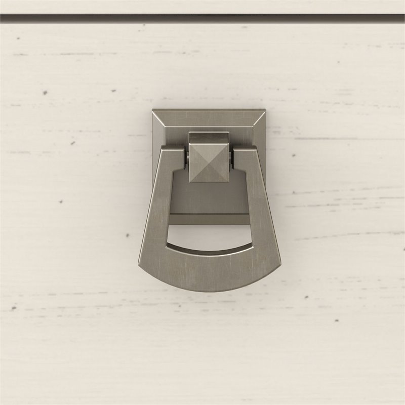 Bowery Hill Engineered Wood Accent Storage Cabinet with 2 Doors in Antique White