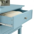 Bowery Hill Contemporary Wood Veneer 2 Drawer End Table in Blue