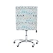 Bowery Hill Transitional Wood Upholstered Glasses Office Chair in Blue