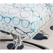 Bowery Hill Transitional Wood Upholstered Glasses Office Chair in Blue