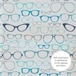Bowery Hill Transitional Wood Upholstered Glasses Office Chair in Blue