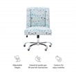 Bowery Hill Transitional Wood Upholstered Glasses Office Chair in Blue