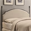 Bowery Hill Metal Queen Poster Panel Bed in Silver Gun Metal