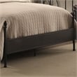 Bowery Hill Metal Queen Poster Panel Bed in Silver Gun Metal