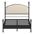 Bowery Hill Metal Queen Poster Panel Bed in Silver Gun Metal