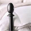 Bowery Hill Metal Queen Poster Panel Bed in Silver Gun Metal
