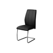 Bowery Hill Dining Chair Set Of 2 Side Kitchen Dining Room Pu Leather Look Black